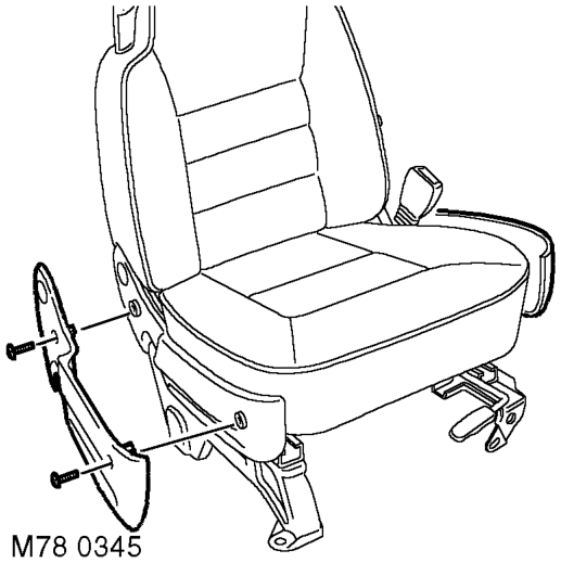 Seat - rear cover - cushion - front seat – Place seat on a suitable work bench.