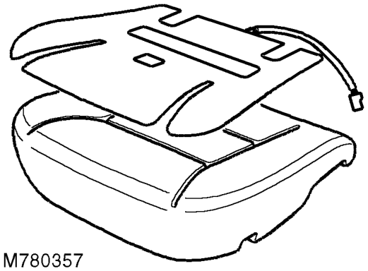 Remove remove – Remove front seat cushion cover.  SEATS, REPAIRS, Cover - cushion - front seat.