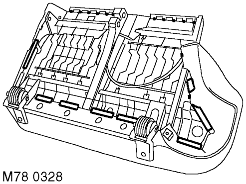 Remove remove – Remove 17 studs securing cushion under tray and remove tray.