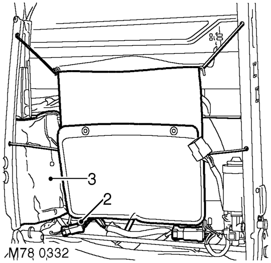 Bladder - lumbar support – Remove squab cover.  SEATS, REPAIRS, Cover - squab - front seat.