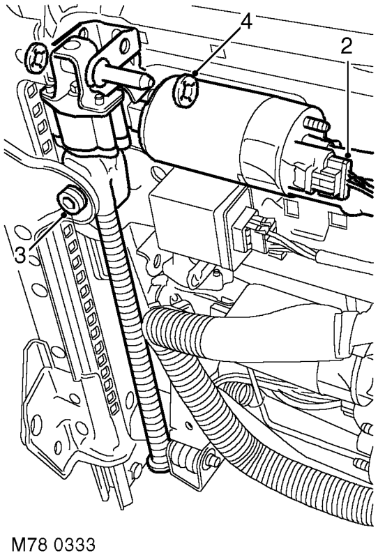 Motor - fore and aft - front seat – Remove front seat.  SEATS, REPAIRS, Seat - front.