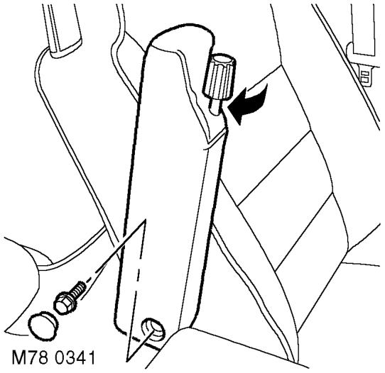 Cover - squab - front seat – Place seat on a suitable work bench.