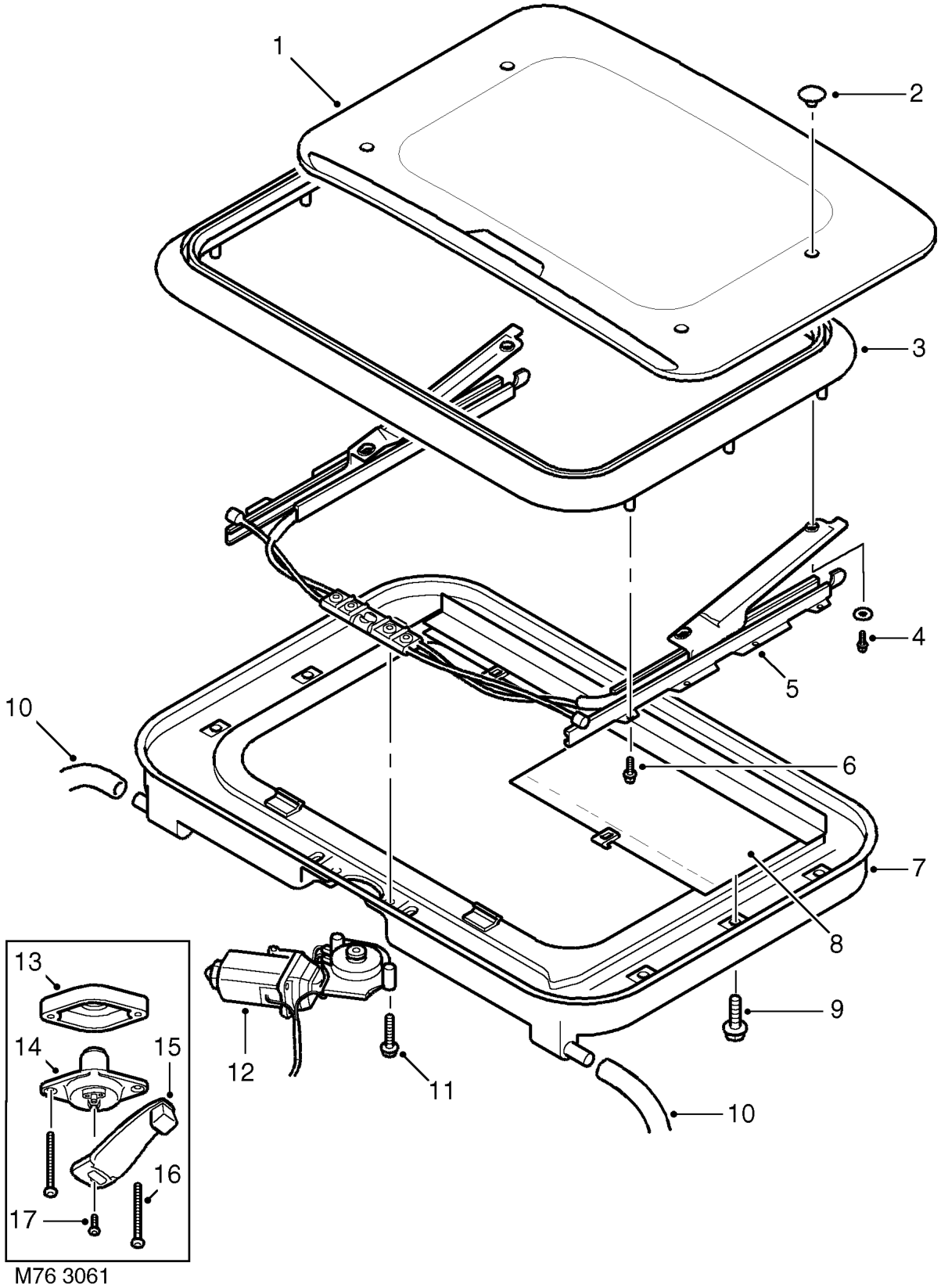Sunroof components