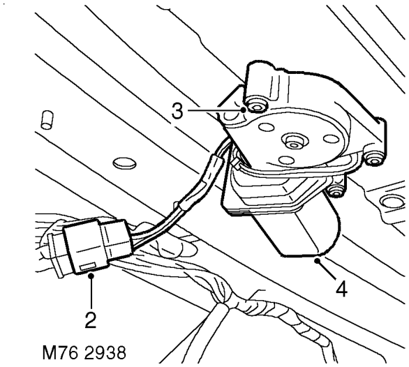Motor - sunroof – Gain access to the sunroof motor: l For front sunroof motor, remove front stowage pocket. 