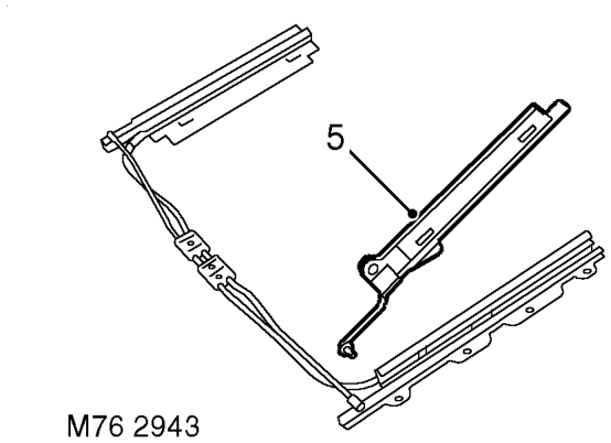 Drive cable assembly – Remove sunroof glass.