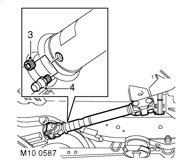 Propeller shafts – Apply recommended grease to the grease nipple.  CAPACITIES, FLUIDS AND LUBRICANTS, Lubric