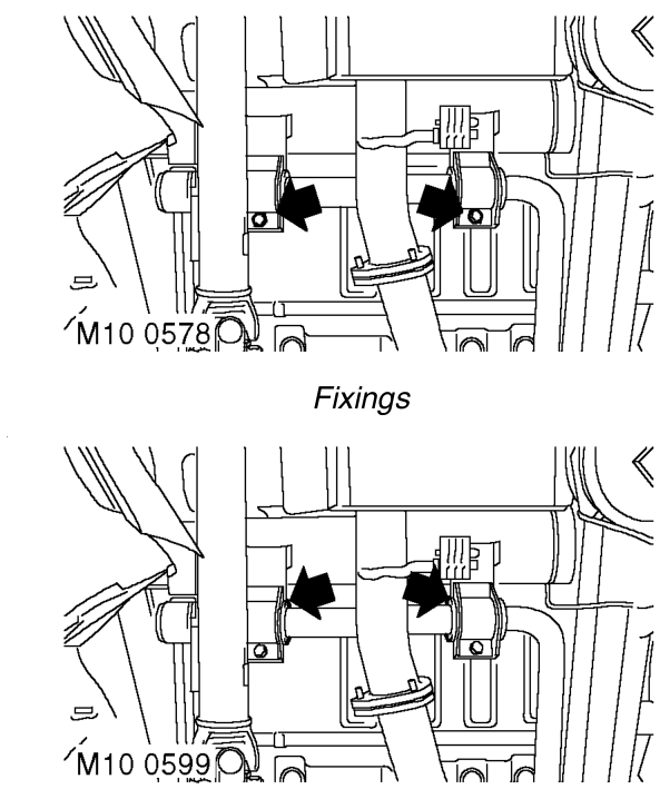 Anti-roll bar mountings - rear – Check condition of mounting rubbers and security of fixings.  TORQUE WRENCH SETTINGS, Fro