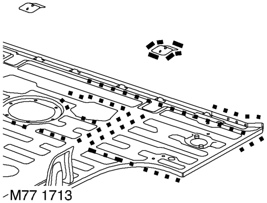 Rear floor (rear section) – Repair