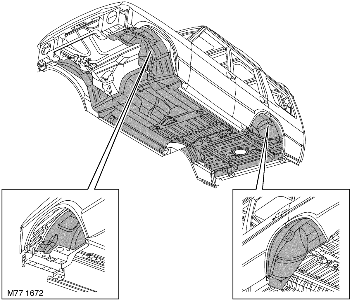 Underbody sealer treatment areas – SEALING
