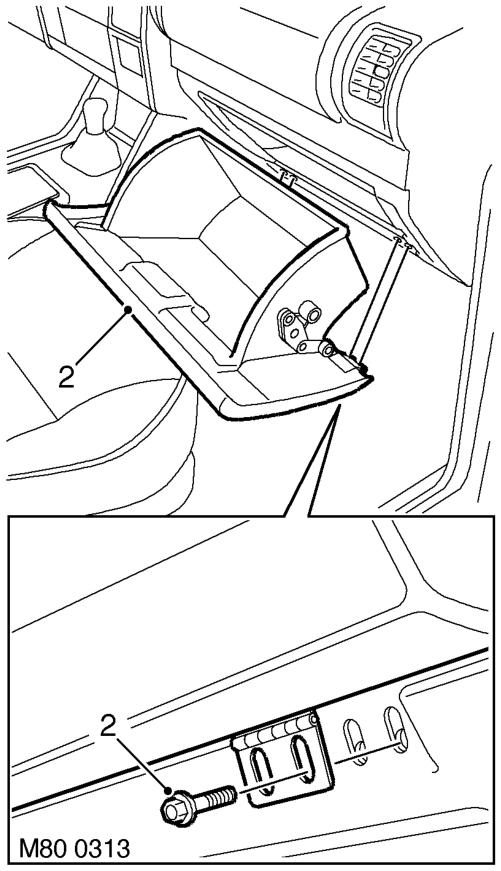 Cables - heater control – Driver temperature control and air flow control cables:Release fixings and lower fascia fu