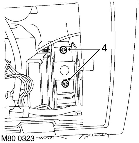Servo - recirculation flap – Remove bolt securing BCM, release BCM from retaining peg and lower BCM.