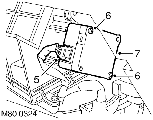 Servo - recirculation flap – Remove 2 nuts securing ECU assembly and lower ECU assembly to gain access to servo screws.