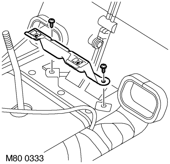 Remove 2 screws securing heater RH and LH