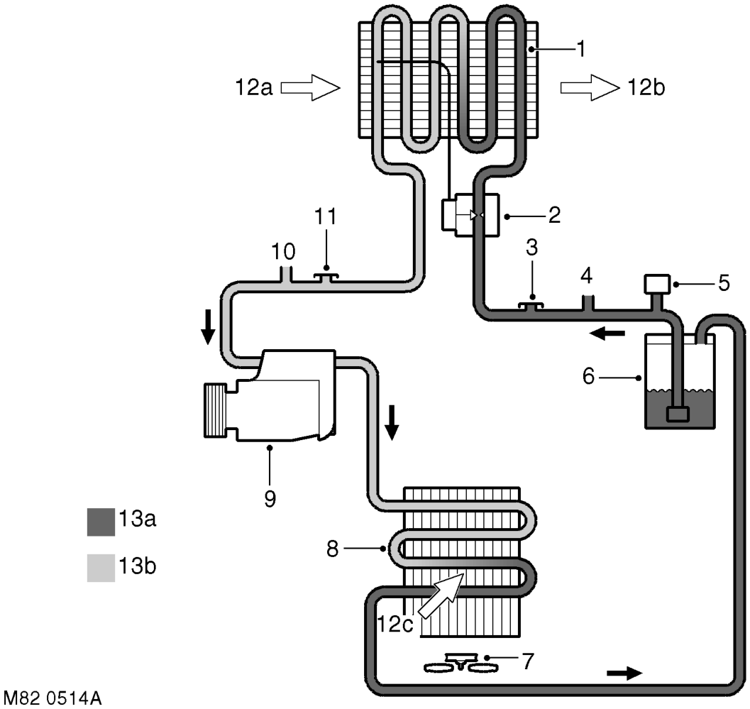 Schematic of air conditioning system