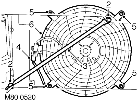 Fan - condenser – Remove front grille.  EXTERIOR FITTINGS, REPAIRS, Grille - front - up to 03MY.