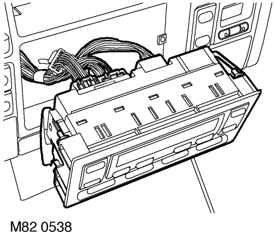 Ecu - air temperature control – Release radio from fascia.  IN CAR ENTERTAINMENT, REPAIRS, Radio cassette player.