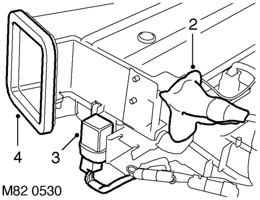 Evaporator - rear – Remove evaporator assembly.  AIR CONDITIONING, REPAIRS, Evaporator and motor assembly - r