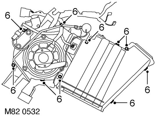Evaporator and motor assembly - rear
