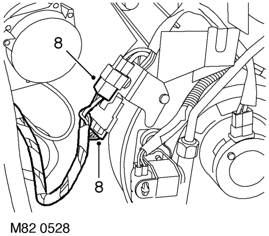 Disconnect A/C harness multiplugs from body harness.