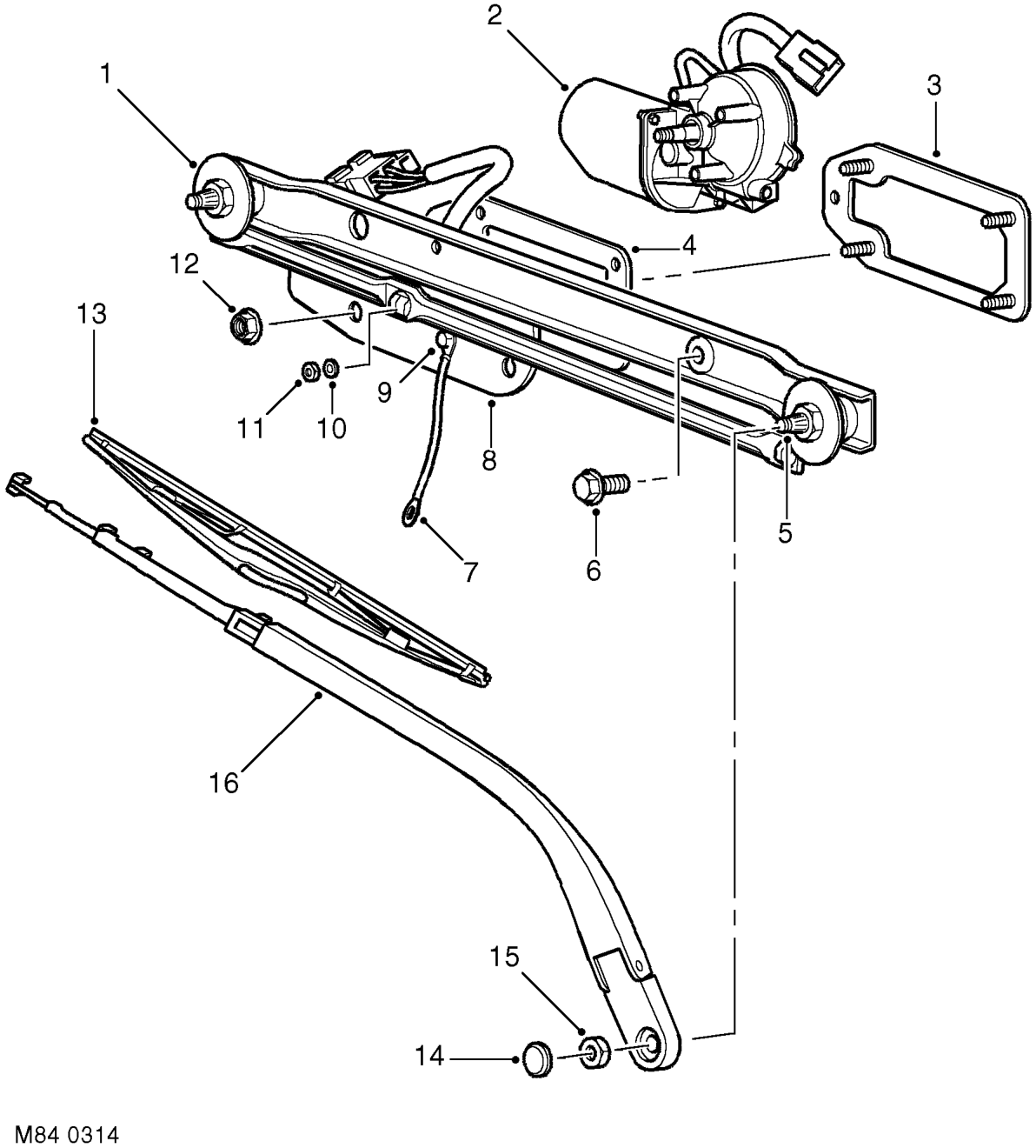 Front wiper components