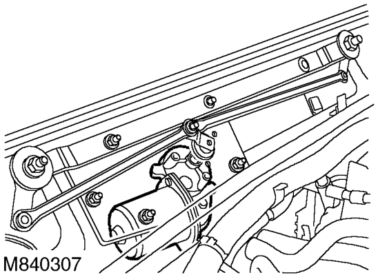 Front wiper motor assembly