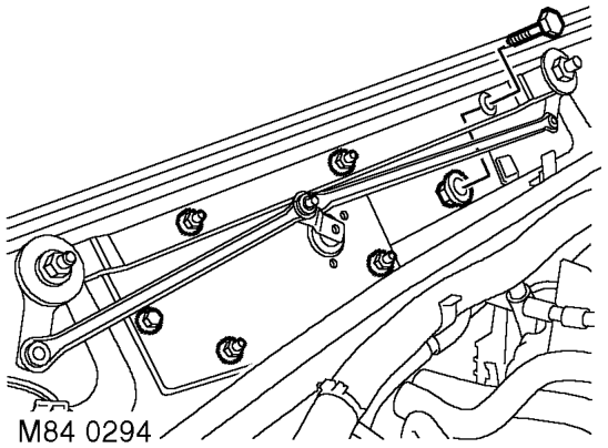 Motor and linkage - wiper - windscreen – Remove plenum air intake.  HEATING AND VENTILATION, REPAIRS, Plenum Air Intake.