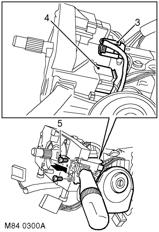 Switch - wiper and washer - windscreen – Remove rotary coupler.  RESTRAINT SYSTEMS, REPAIRS, Rotary coupler.