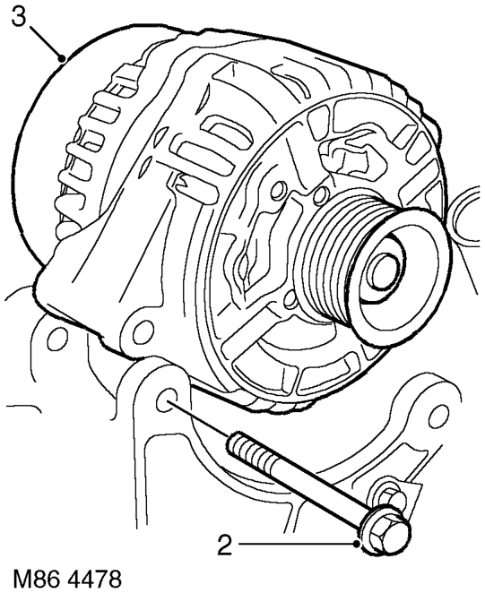 Remove auxiliary drive belt.  CHARGING AND STARTING, REPAIRS, Belt - auxiliary drive.