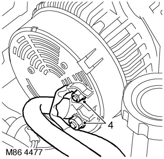 Release alternator from mounting bracket