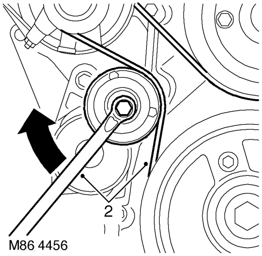 Belt - auxiliary drive – Remove viscous fan: l  COOLING SYSTEM - V8, REPAIRS, Fan - viscous. l  COOLING SYSTEM - 
