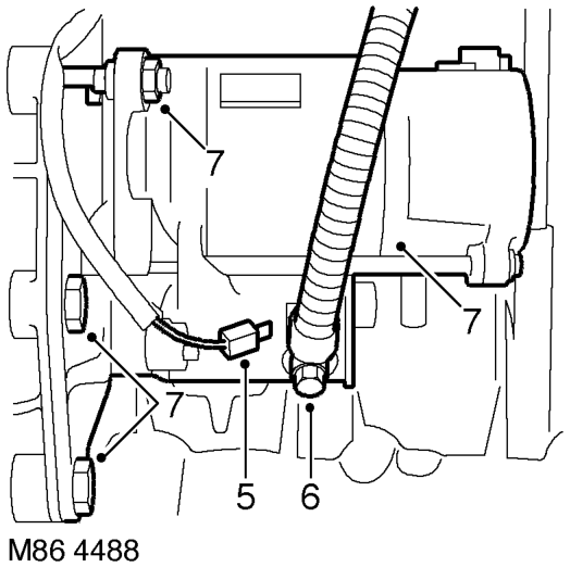 Starter motor - diesel – Remove underbelly panel.  EXTERIOR FITTINGS, REPAIRS, Panel - underbelly.