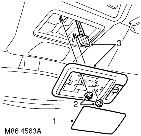 Introduction – This procedure is also applicable for removal and fitting of the loadspace lamp.