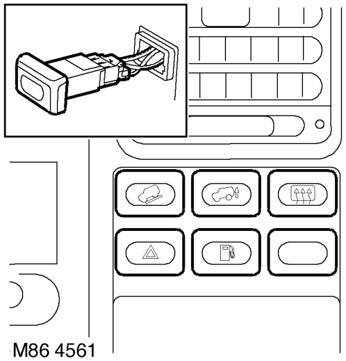 Switch - hazard warning – $% 86.65.50