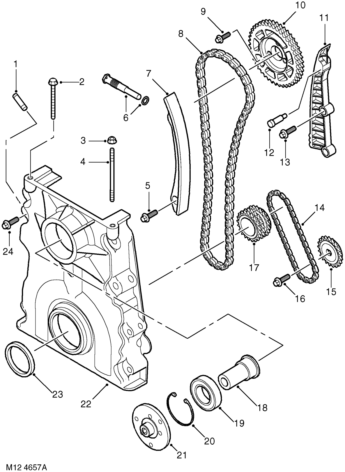 Camshaft timing chain components