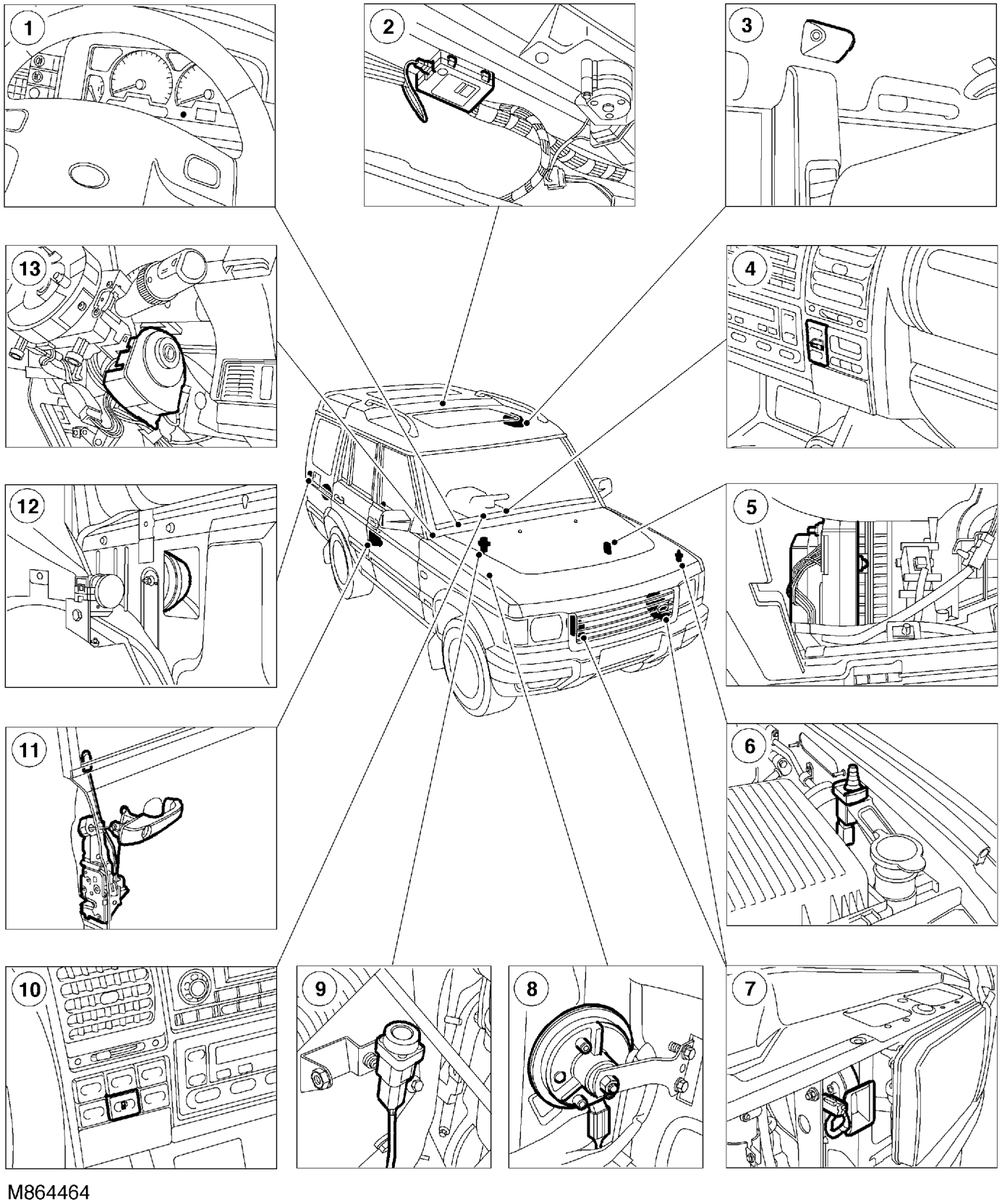 Alarm system component layout