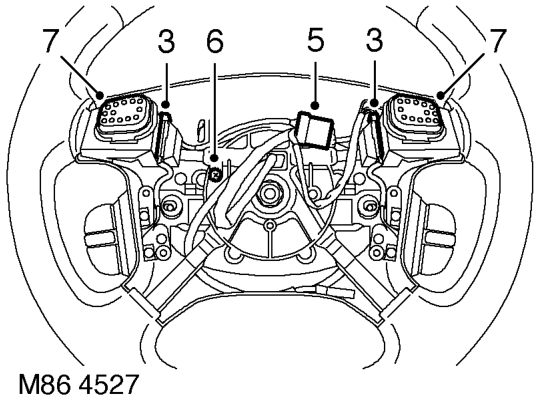 Switches - horn – Remove driver's airbag module.  RESTRAINT SYSTEMS, REPAIRS, Airbag module - drivers.