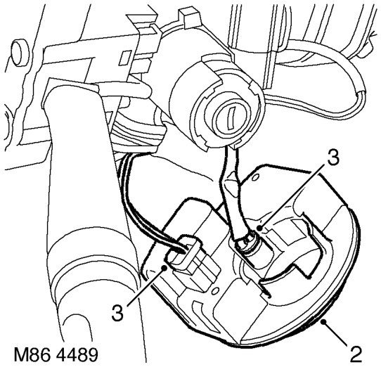 Coil - passive immobilisation – Remove steering column nacelle.  STEERING, REPAIRS, Nacelle - steering column.