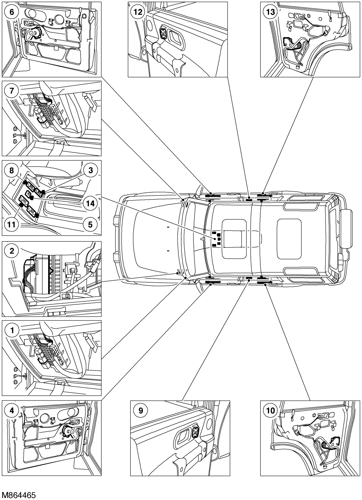 Electric windows component layout