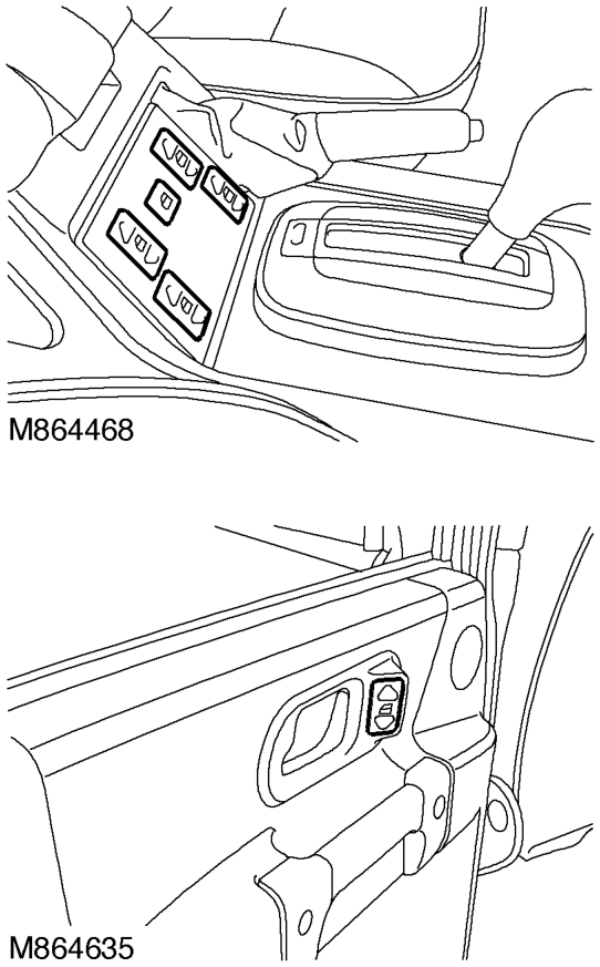 Rear window switches