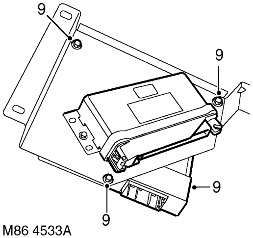 Amplifier - power – Disconnect multiplug from power amplifier.