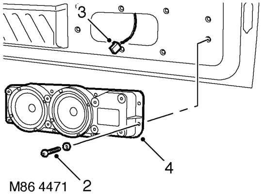 Remove remove – Remove tail door speaker trim casing.  INTERIOR TRIM COMPONENTS, REPAIRS, Trim casing - t
