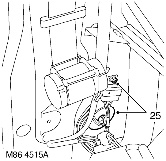 Release 2 clips securing harness to rear bumper.