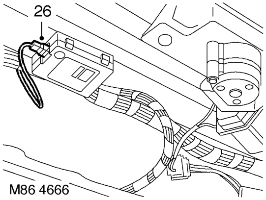 post and remove grommet from 'E' post.