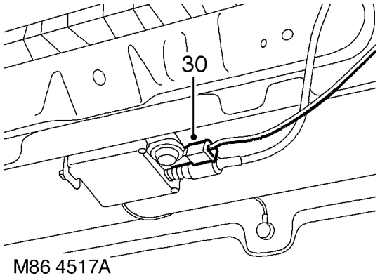 Release 6 cable clips securing harness to body.