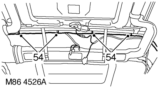 Feed harness to air conditioning ducting.