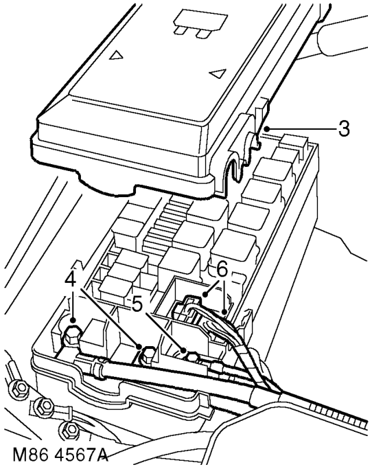Harness - engine - diesel – Remove battery carrier.  CHARGING AND STARTING, REPAIRS, Battery carrier.