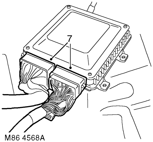 Harness - engine - diesel – Disconnect 2 engine harness multiplugs from fuse box.