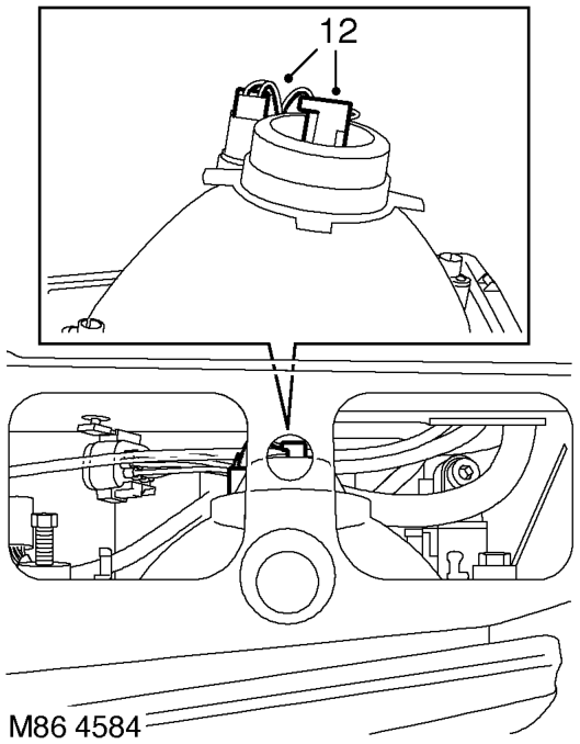 Remove RH indicator lamp.  LIGHTING, REPAIRS, Lamp - front repeater.