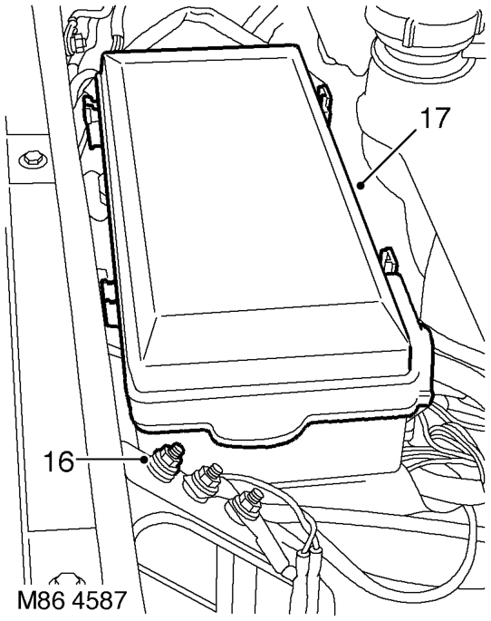 Withdraw harness to engine compartment fuse box.