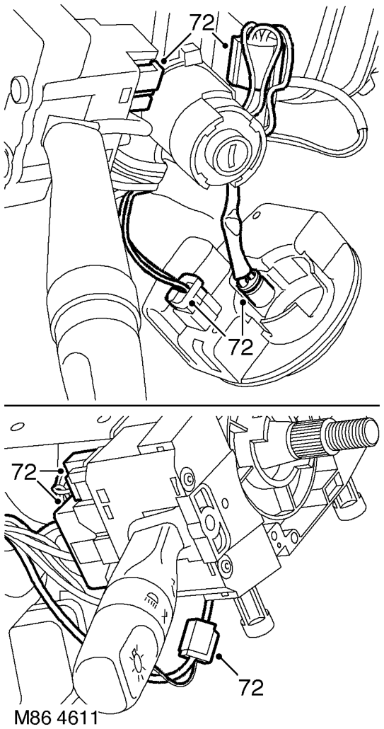 Disconnect 7 multiplugs from ignition passive